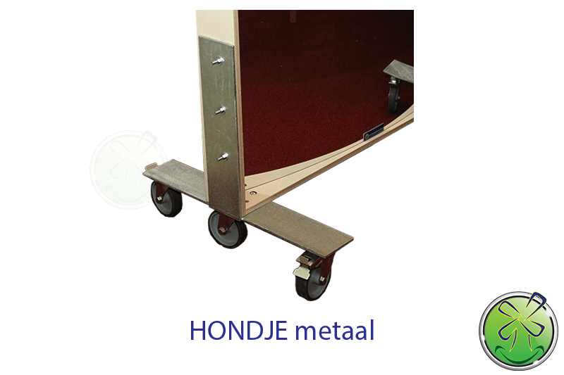 Met deze op aanvraag gemaakte steunen op wielen zijn onze XXL lachspiegels ineens verraadbaar als kamerscherm lachpsiegels!