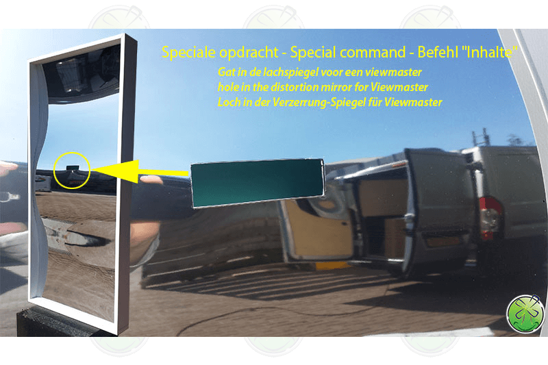 Buitengeschikte lachspiegel Forex met gat in de lachspiegel voor een viewmaster.