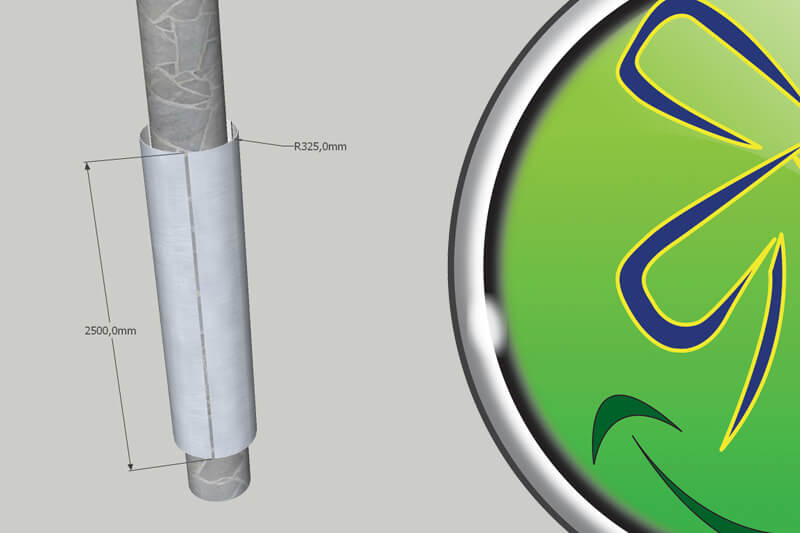360 graden lachspiegel. Feitelijk dus een bol breedte, maakt mensen erg slank....