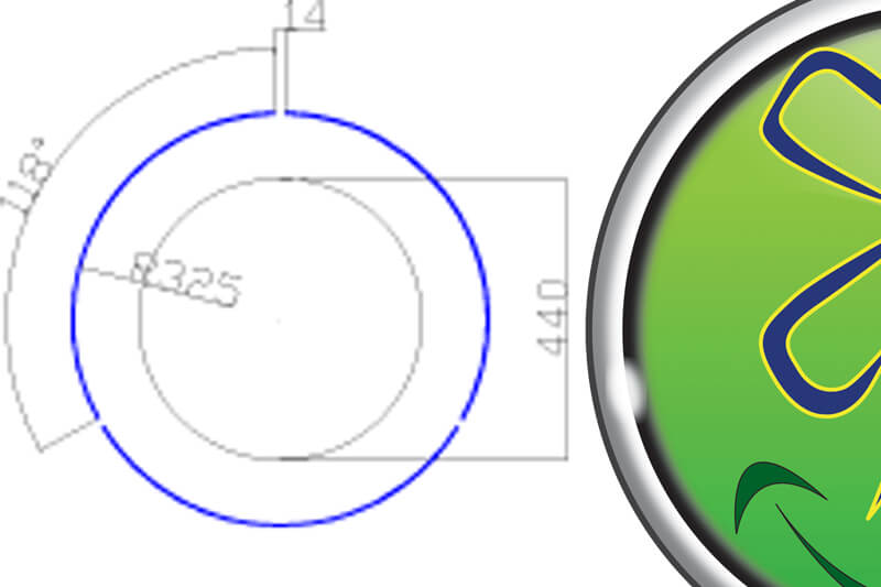 Werktekening lachspiegel om pilaar