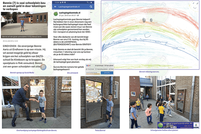 Een foto met het hele verhaal afgedrukt op 60x40cm Dibond hangt in ons hoofdkantoor.